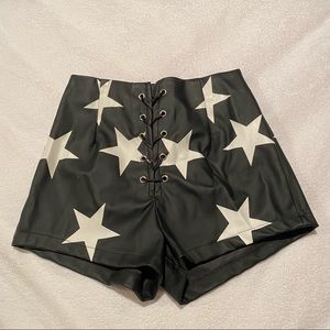 Beginning Boutique Faux Leather Shorts